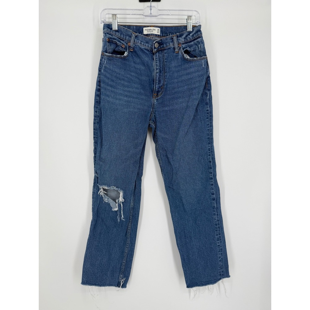 Abercrombie & Fitch Womens Ankle Straight Jeans 29/8 Long Basic Causal Modern